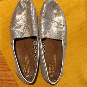 Silver glitter Toms